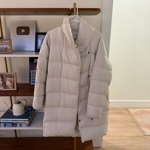 Patagonia Cream Long Quilted Puffer Coat
